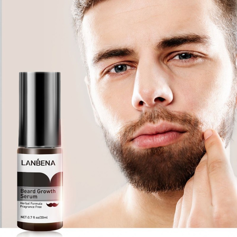 LANBENA Natural Herbal Best Beard Growth Oil Moisturizer Spray for Nourishing Thicken and Fuller Beards Growth Oil