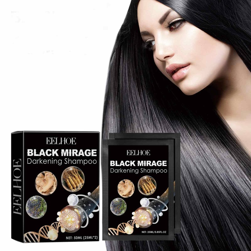 EELHOE Natural Organic Black Hair Shampoo with Ginseng Essence Refreshing and Nourishing Anti-Dandruff Cream