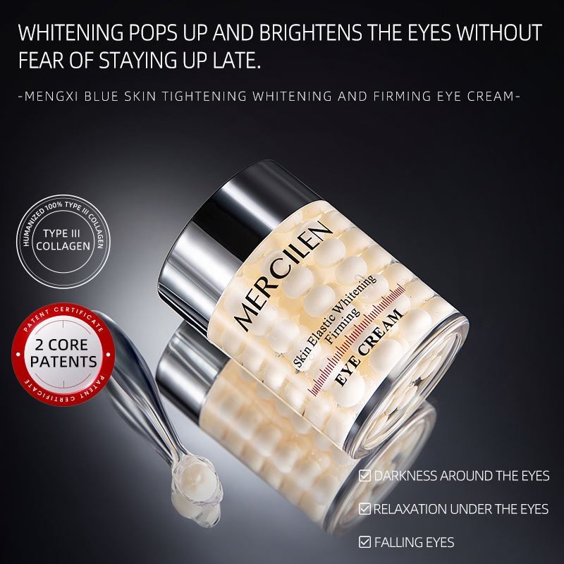 Mercilen Vegan Herbal Anti-Aging Eye Cream Organic Face Care with Whitening Properties Removes Dark Circles and Wrinkles