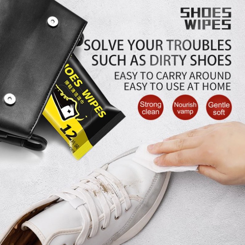 Portable Daily Shoe Cleaning Cleansing Wipes Disposable Quick Clean Sneaker Wipes for Shoes and Sneakers