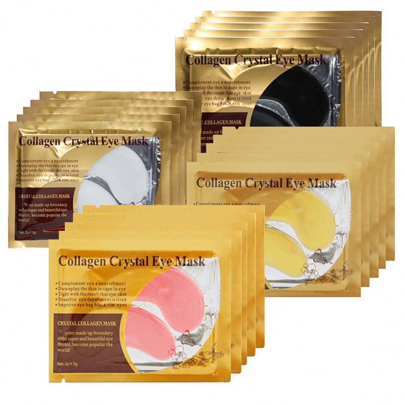 Private Label Repair Nourishing Moisturizing Anti Aging Eye Patch 24K Crystal Collagen Gel Eye Mask
