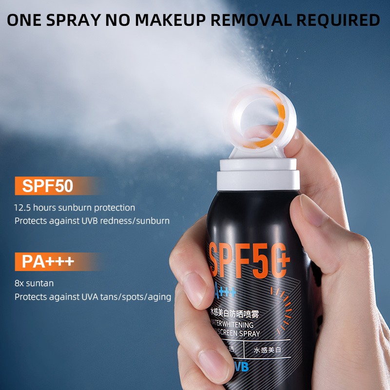Private Label Jekise 50+++ Vegan Organic Body Sunscreen Spray Long-Lasting UV Protection Moisturizing Waterproof Customizable