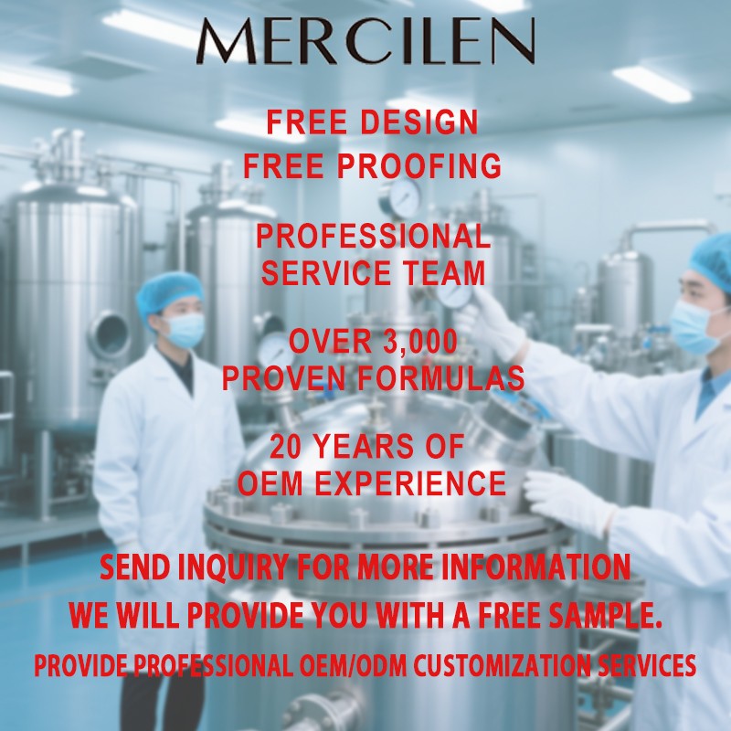 MERCILEN Organic Vegan Skin Care Set Nourishing Set Wholesale Custom Facial Hydrating Whitening Moisturizing Skin Care Set