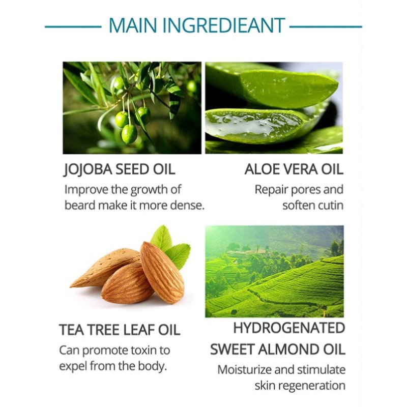 Pure Organic Herbal Essential Oil Men's Beards Natural Hair Growth Promoter Oil Vegan OEM for Personal Care Beard Growing Oil