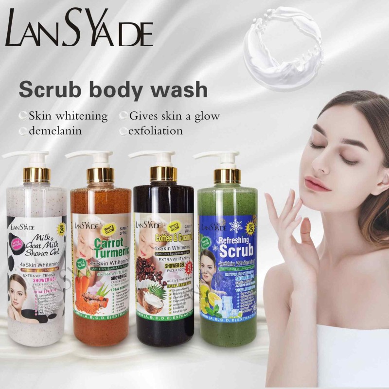 High Quality Body Wash Scrub Shower Gel Exfoliating Whitening Nourishing Skin Hydrating Refresh Body Care Body Wash