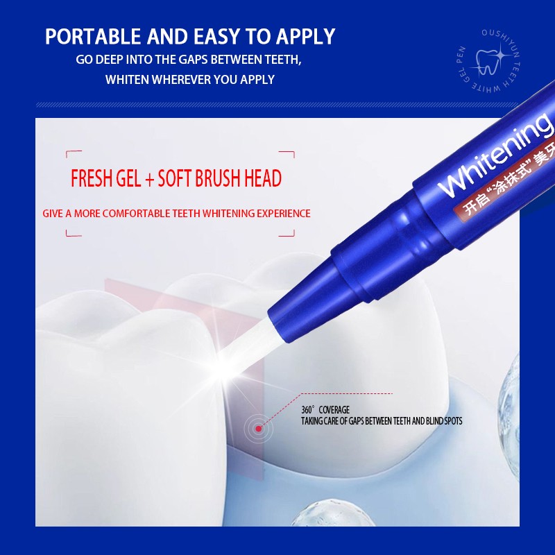 Custom Teeth Whitening Gel Pen Oral Care Oral Stain Remover Tooth Cleaning Bleaching Peroxide Gel Pen