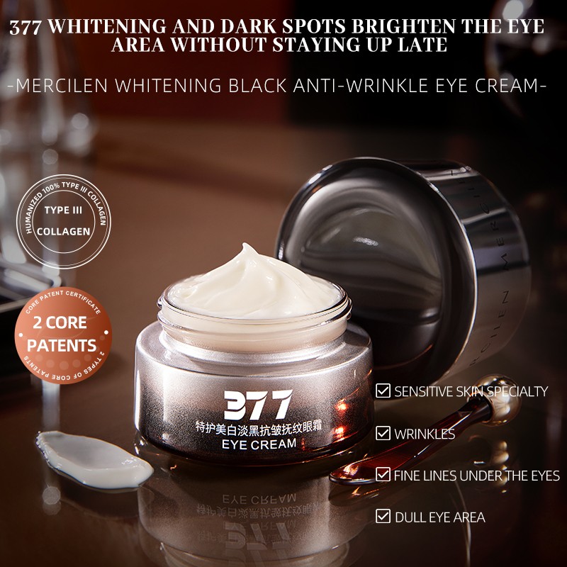 Mercilen Vegan Eye Cream for Anti-Aging Whitening Wrinkle Firming with Lightening Fine Lines & Moisturizing Effects