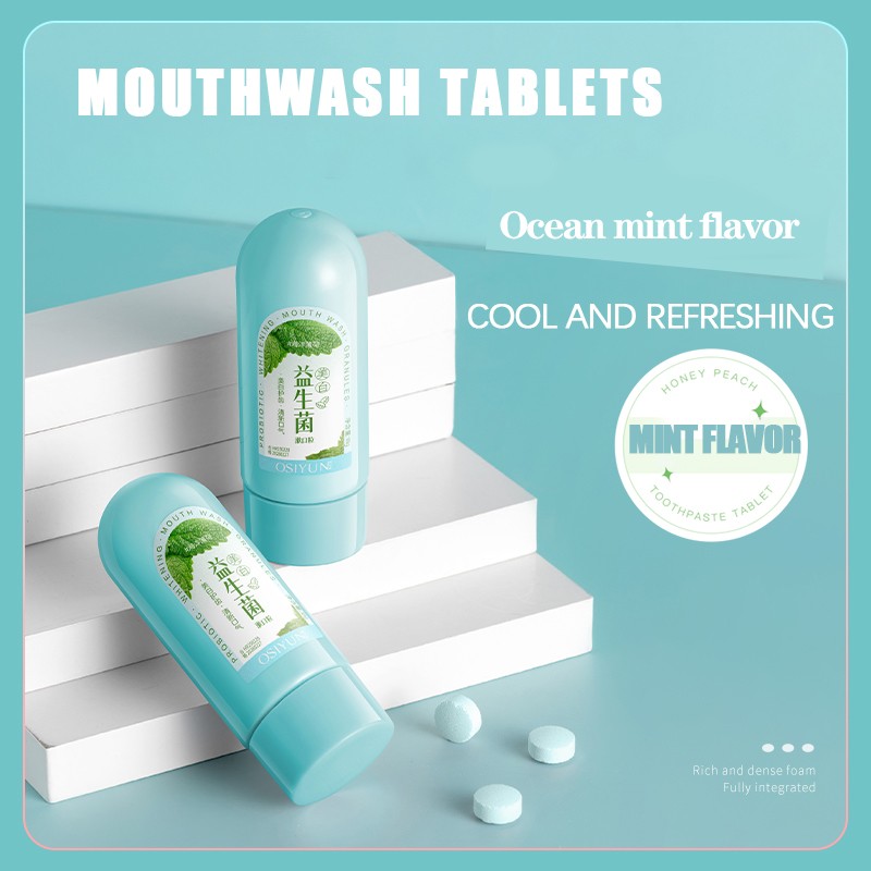 Probiotic Whitening Mouthwash Tablets Oral Hygiene Remove Bad Breath Freshen Mouth Yellow Teeth Whitening Toothpaste Tablets