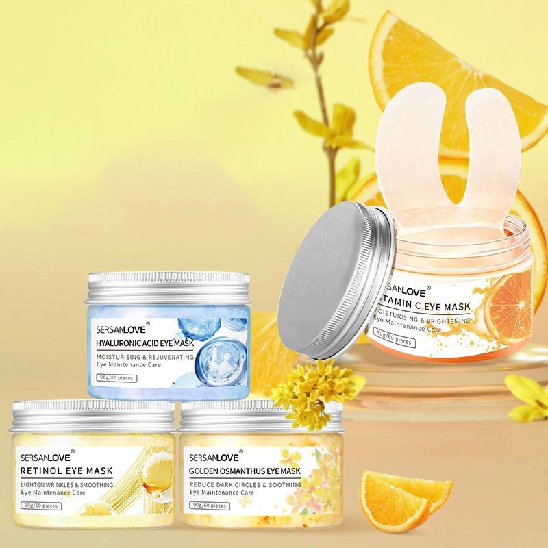 Hot Selling Hyaluronic Acid Eye Mask Vitamin C Retinol Osmanthus Fragrans Sheet Patch Skin Care and Anti-aging Eye Mask