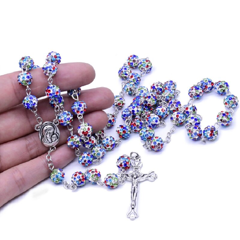 Rosary Necklace Factory - Sporty Rhinestone Necklace