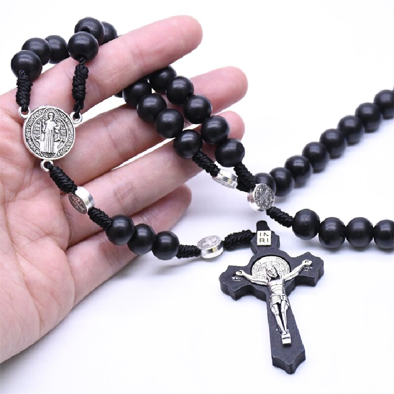 Religious Necklace Factory - Alloy Wood Beads Necklace