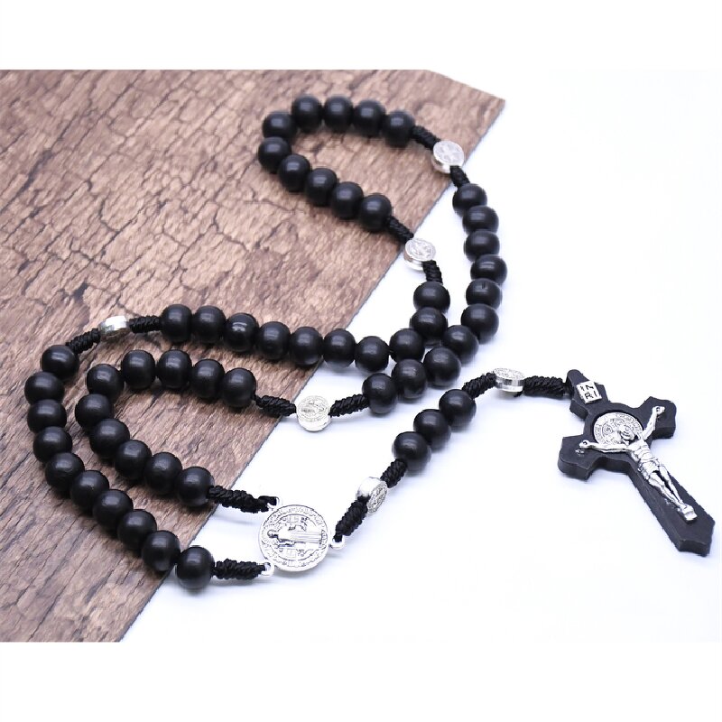 Religious Necklace Factory - Alloy Wood Beads Necklace