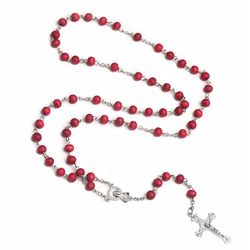 Religious Necklace Factory - Wooden Rosary Necklace