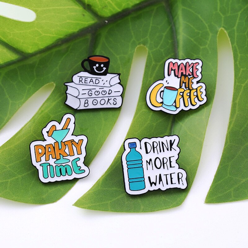 Enamel Pin Factory - English Sentence Brooch Supplier