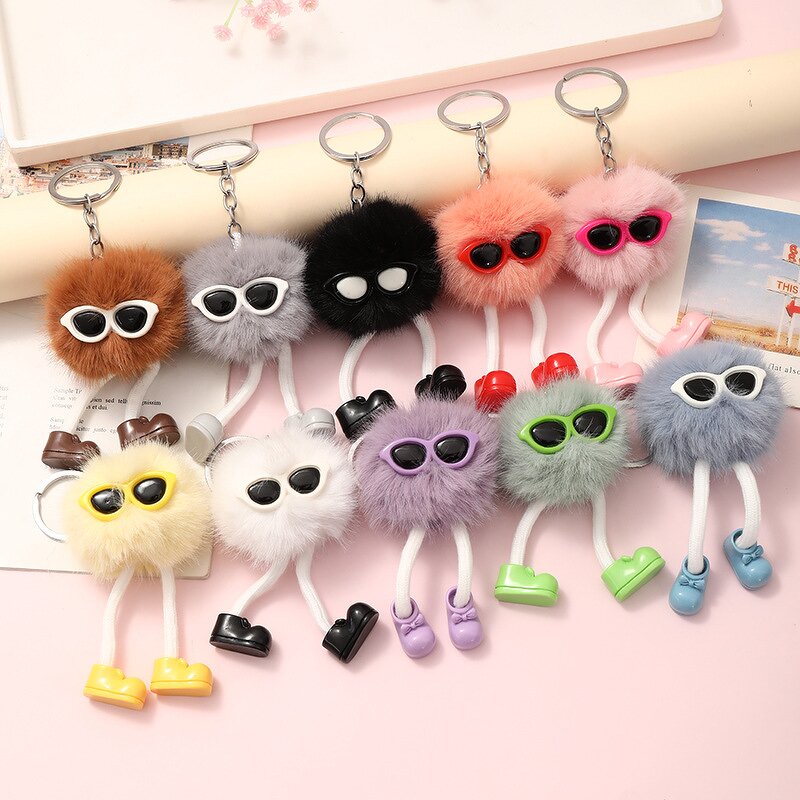 Plush Keychain Factory - Cute Furry Ball with Shoes