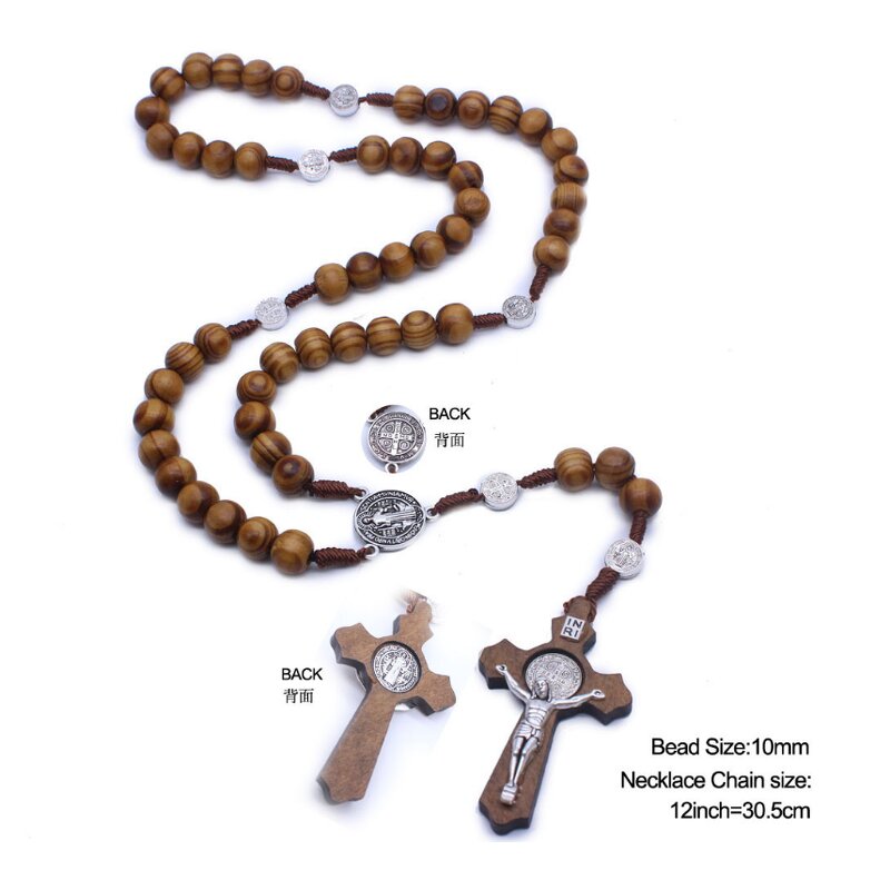 Wooden Cross Necklace Factory - Christian Rosary Supplier