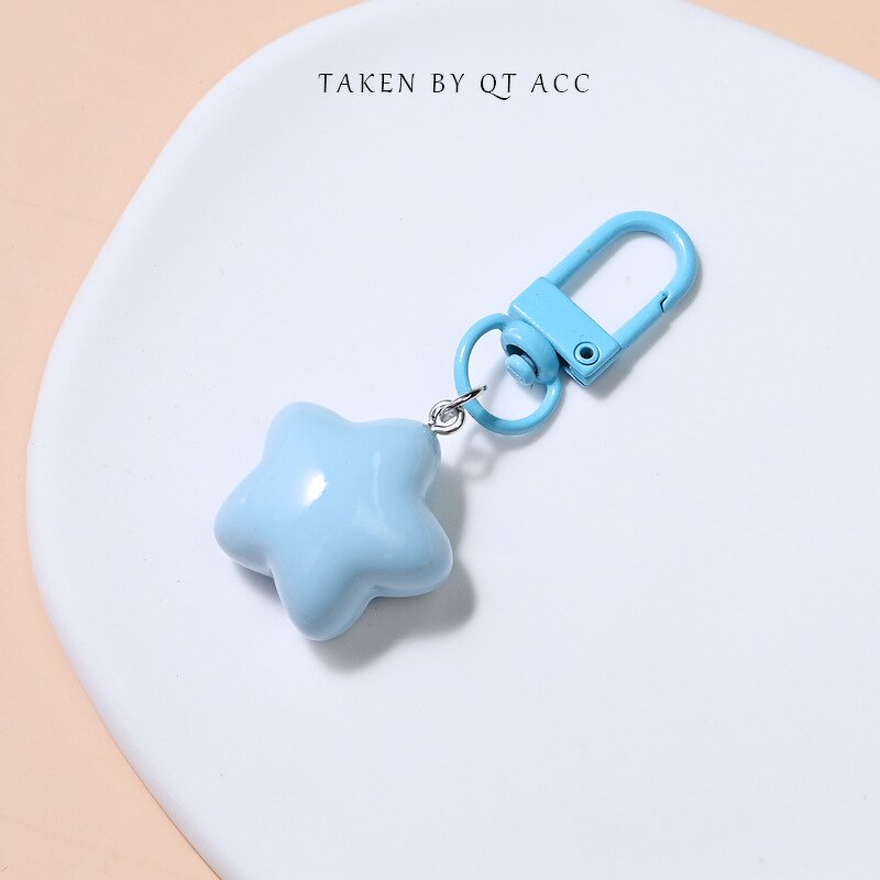 Plastic Keychain Factory - Macaron Star Key Pendant