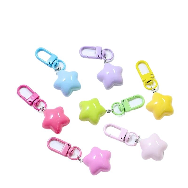 Plastic Keychain Factory - Macaron Star Key Pendant