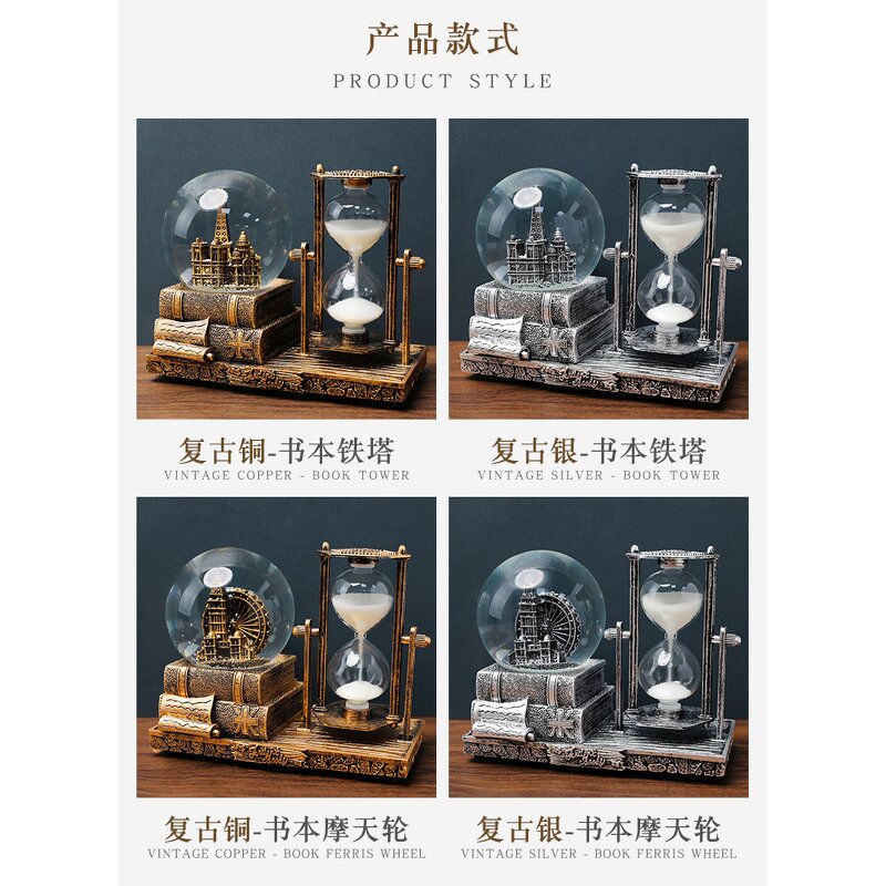 Music Box Factory - Iron Tower Sandglass Timer
