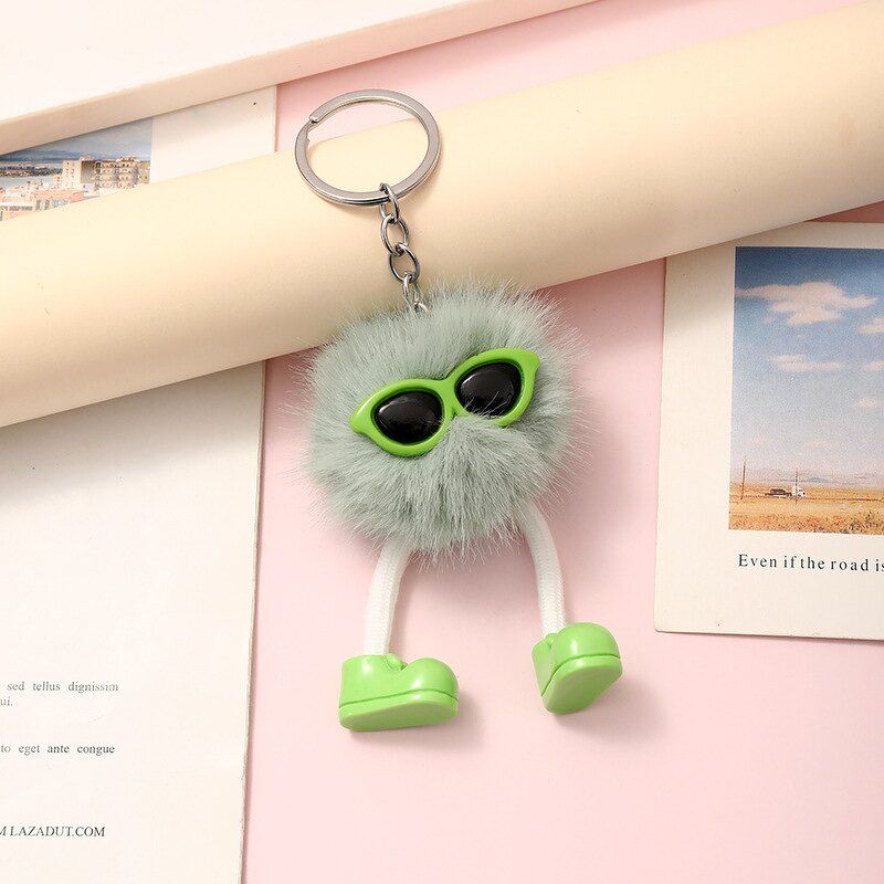 Plush Keychain Factory - Cute Furry Ball with Shoes