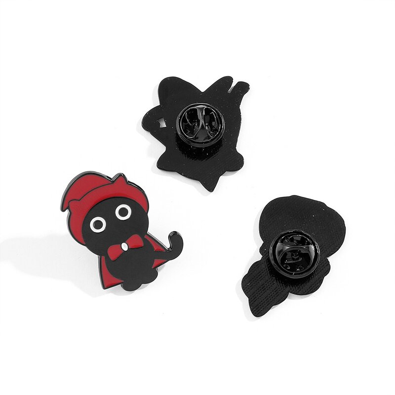 Cartoon Brooch Factory - Black Cat Bat Wing Pin