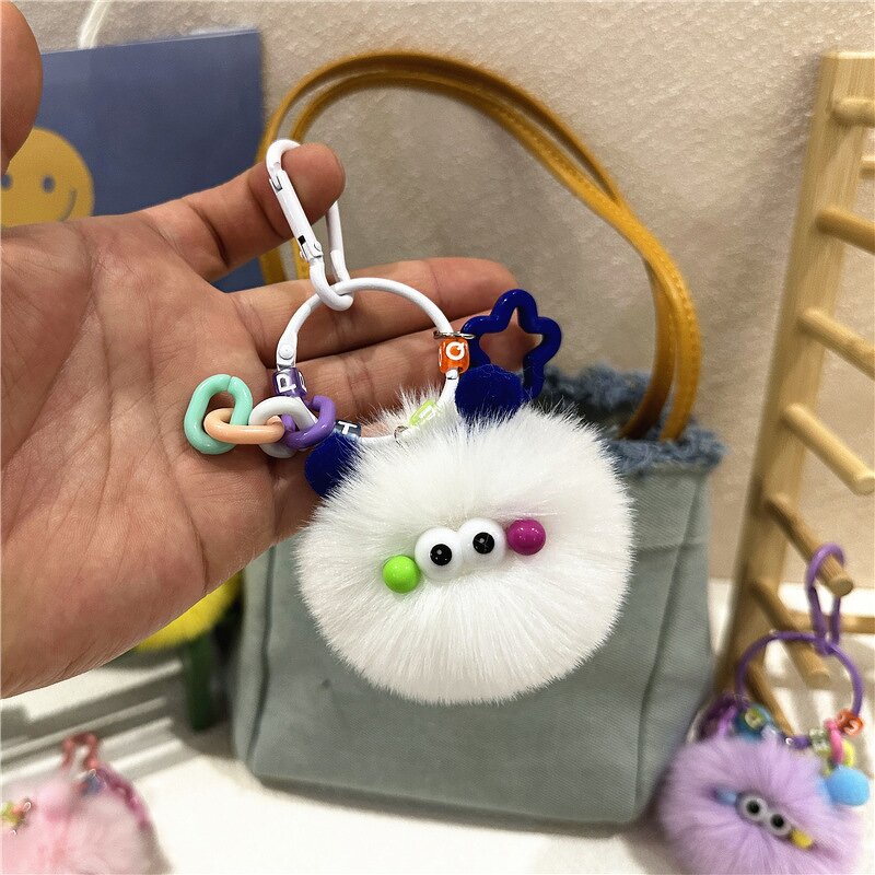 Plush Keychain Factory - Colorful Coal Ball Keychain