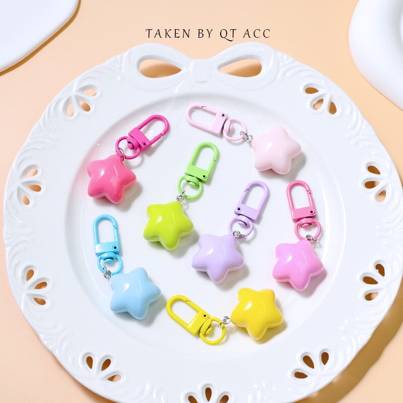 Plastic Keychain Factory - Macaron Star Key Pendant