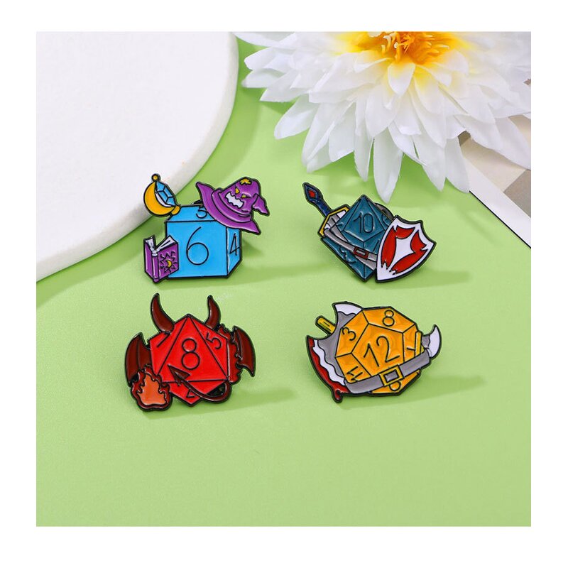 Game Brooch Factory - Devil Dice Enamel Lapel Pin