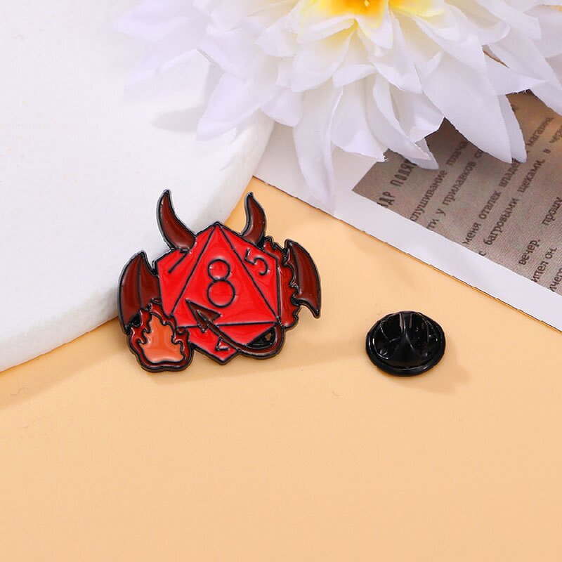 Game Brooch Factory - Devil Dice Enamel Lapel Pin