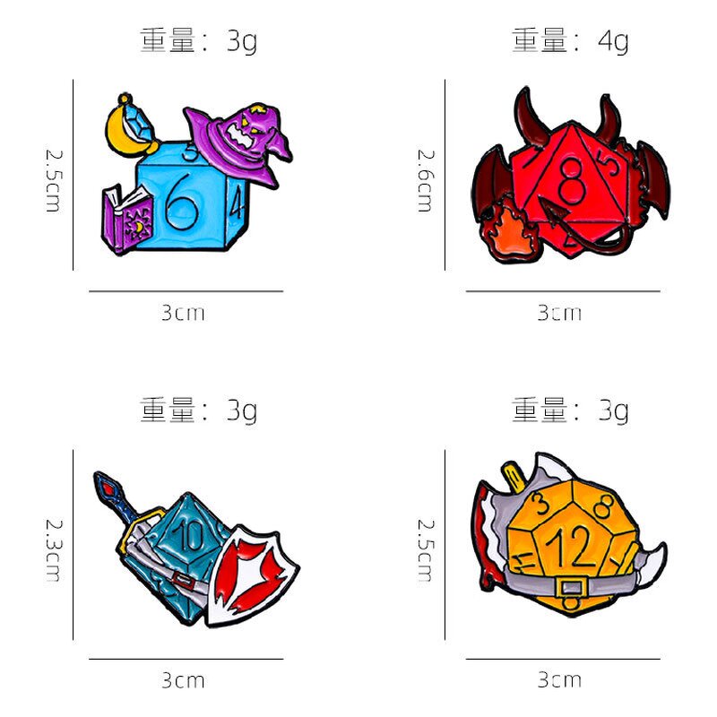 Game Brooch Factory - Devil Dice Enamel Lapel Pin