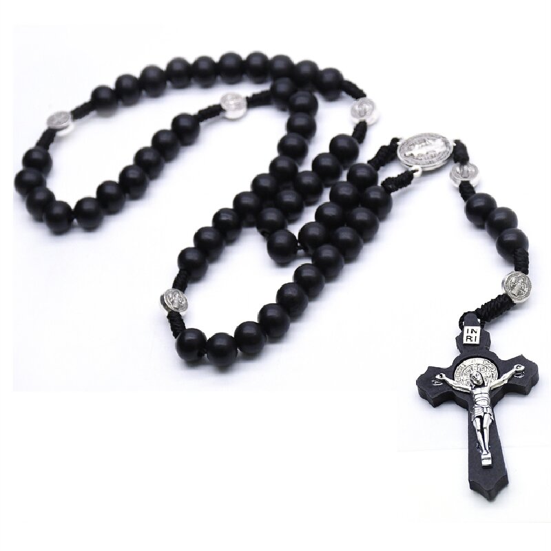 Religious Necklace Factory - Alloy Wood Beads Necklace