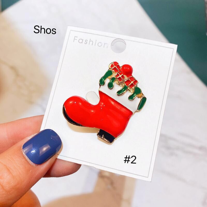 Christmas Brooch Factory - Tree Snowman Rhinestone Pin