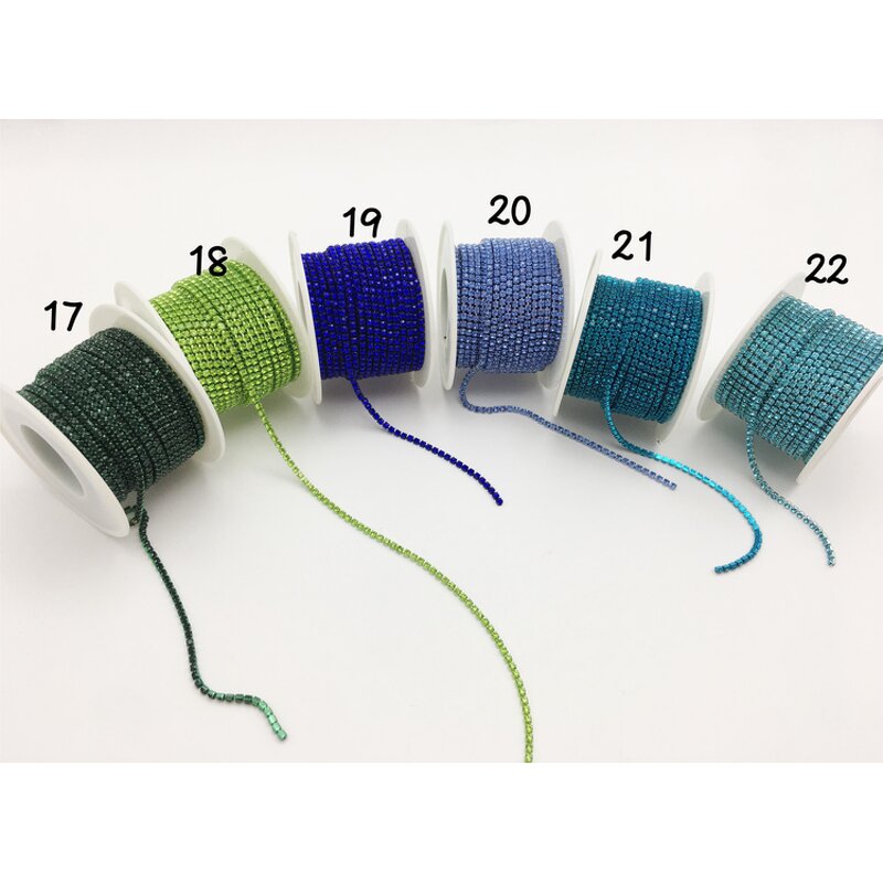 Nail Art Chain Factory - SS6 Flatback Rhinestone Chain