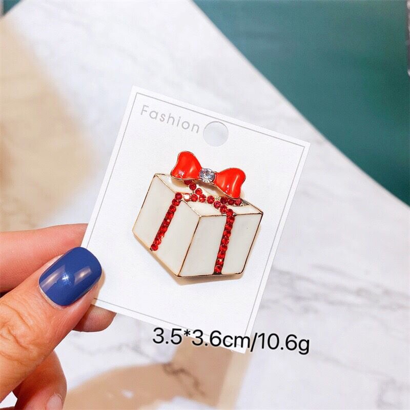 Flower Brooch Factory - Christmas Bow Bell Pin