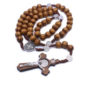 Wooden Cross Necklace Factory - Christian Rosary Supplier