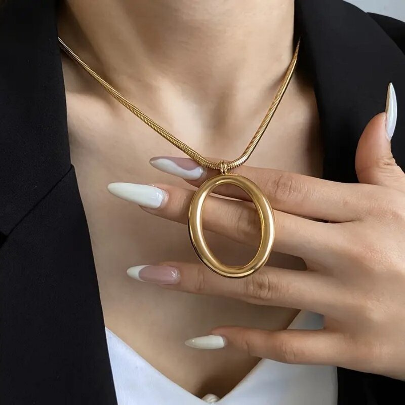 Stainless Steel Necklace Factory - Geometric Pendant Jewelry