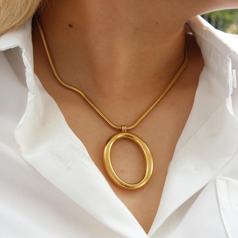 Stainless Steel Necklace Factory - Geometric Pendant Jewelry