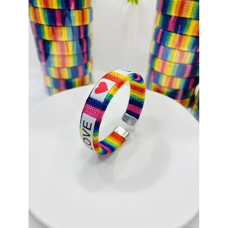 Pride Bracelet Factory - LGBT Rainbow Woven Bracelet