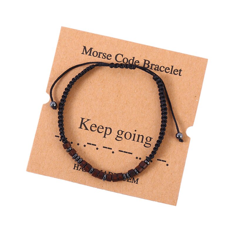 Morse Code Bracelet Factory - Adjustable Hematite Bracelet