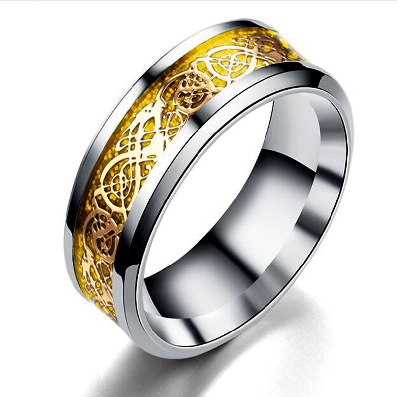 Tungsten Carbide Ring Factory - Viking Dragon Wedding Band