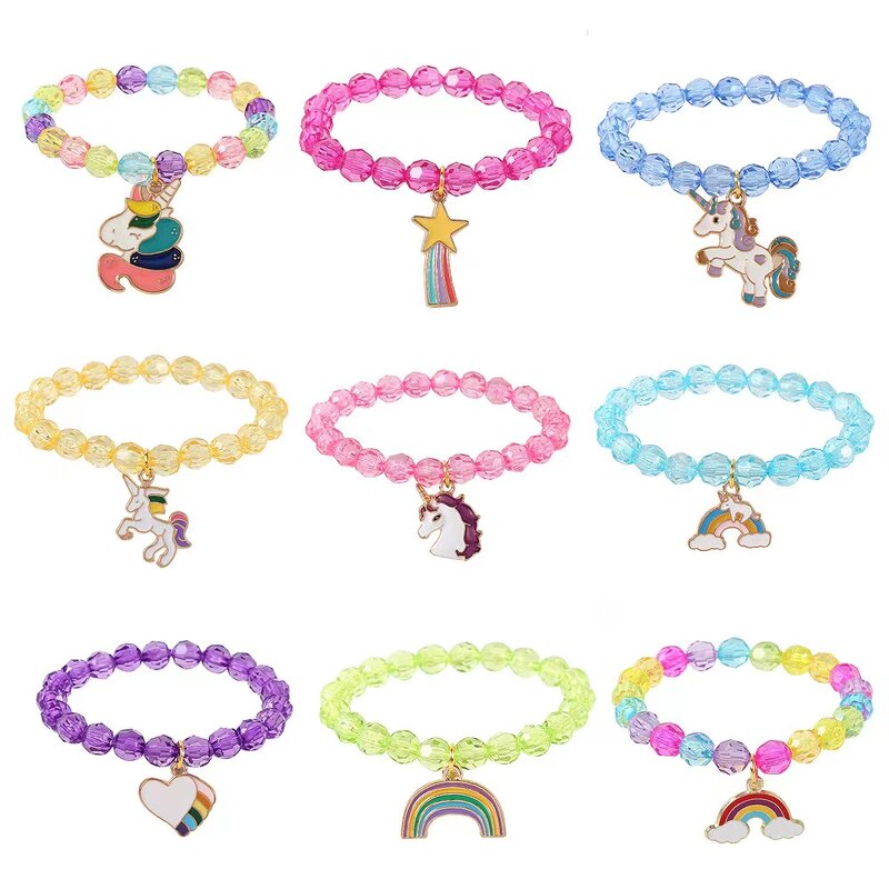 Charm Bracelet Factory - Cartoon Unicorn Acrylic Bracelet