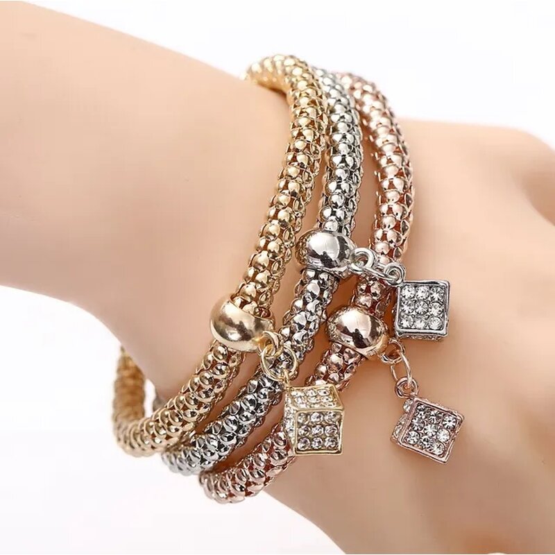 Charm Bracelet Factory - Multilayer Crystal Beads Bracelet