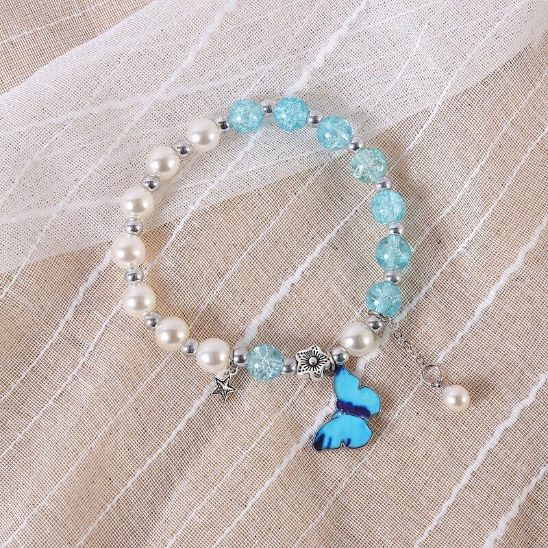 Adjustable Bracelet Factory - Butterfly Pendant Bead Bracelet