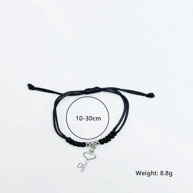 Couple Bracelet Factory - Alloy Key Lock Rope Bracelet