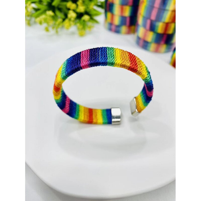 Pride Bracelet Factory - LGBT Rainbow Woven Bracelet