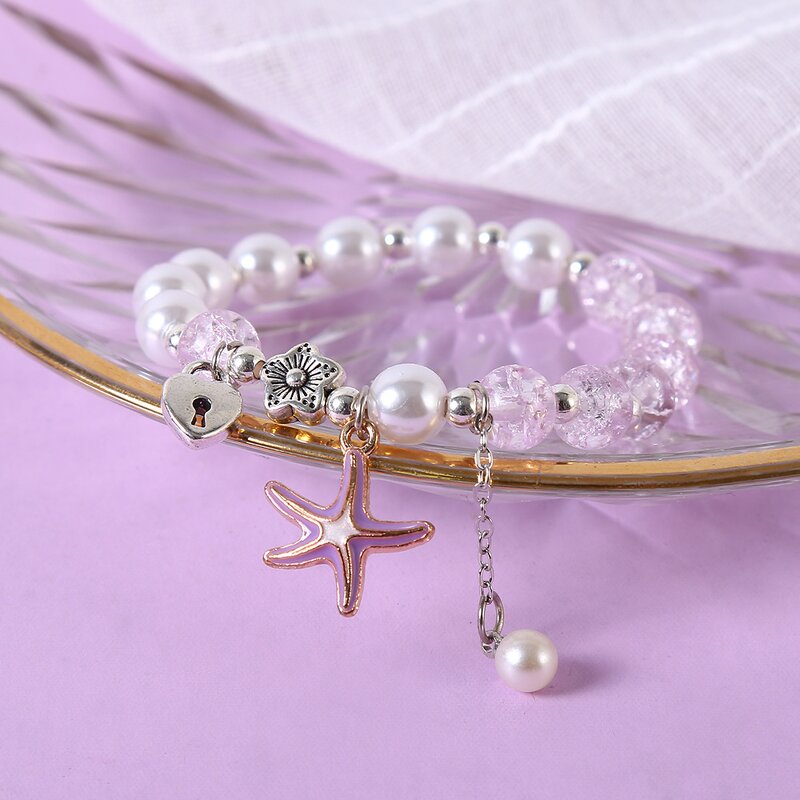 Adjustable Bracelet Factory - Butterfly Pendant Bead Bracelet