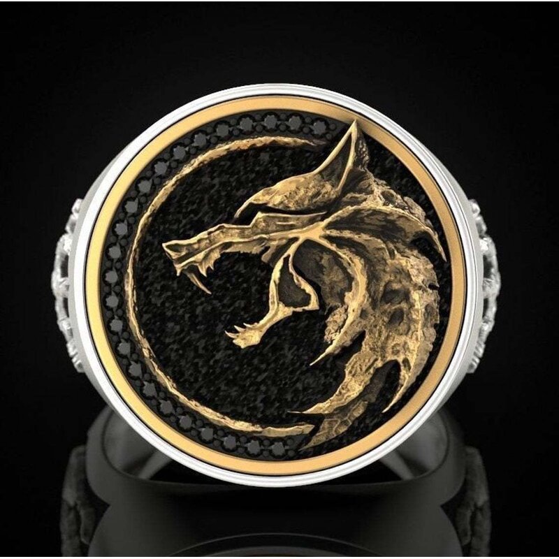 Mens Ring Factory - Wolf Head Stainless Steel Ring