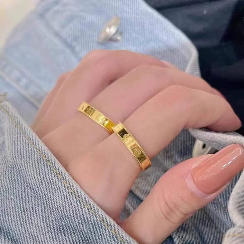 Lucky Ring Factory - 18K Gold Plated Clover Ring