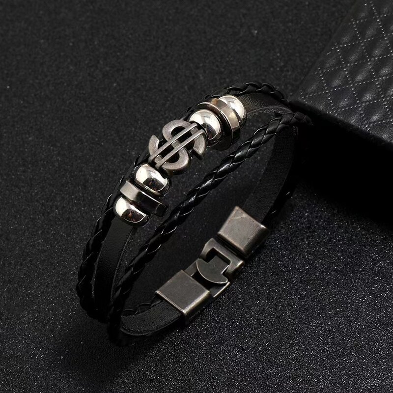 Dollar Bracelet Factory - Punk Multi-layer Leather Bracelet