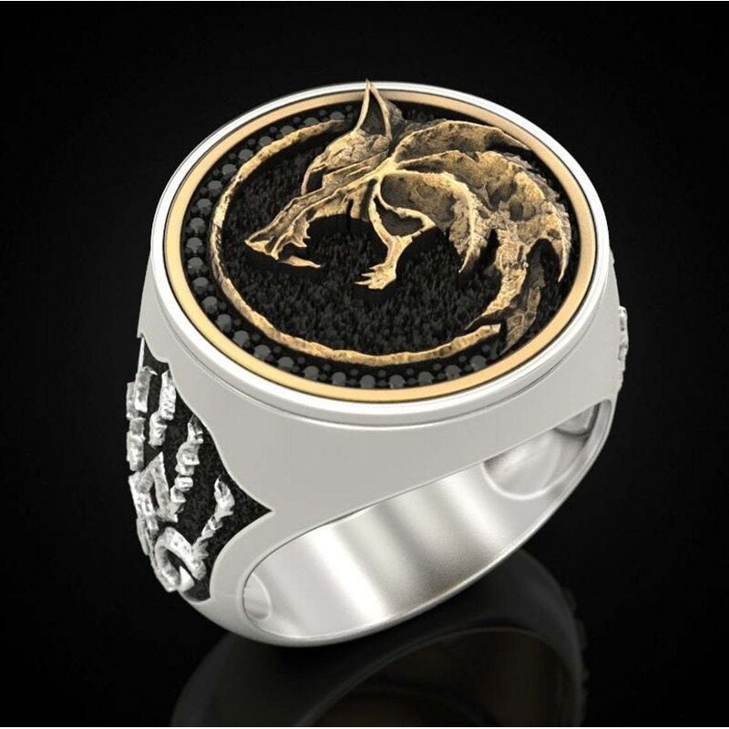 Mens Ring Factory - Wolf Head Stainless Steel Ring